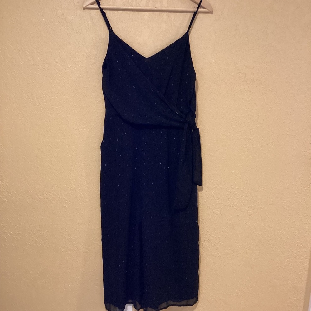Everly Back Jumpsuit with Embellished embroidery all over print, Size Small